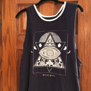 EUC Spiritual Gangster ringer tank top size Large